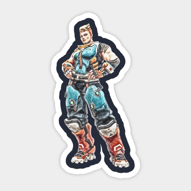 Overwatch Zarya Racer Skin Sticker by Green_Shirts